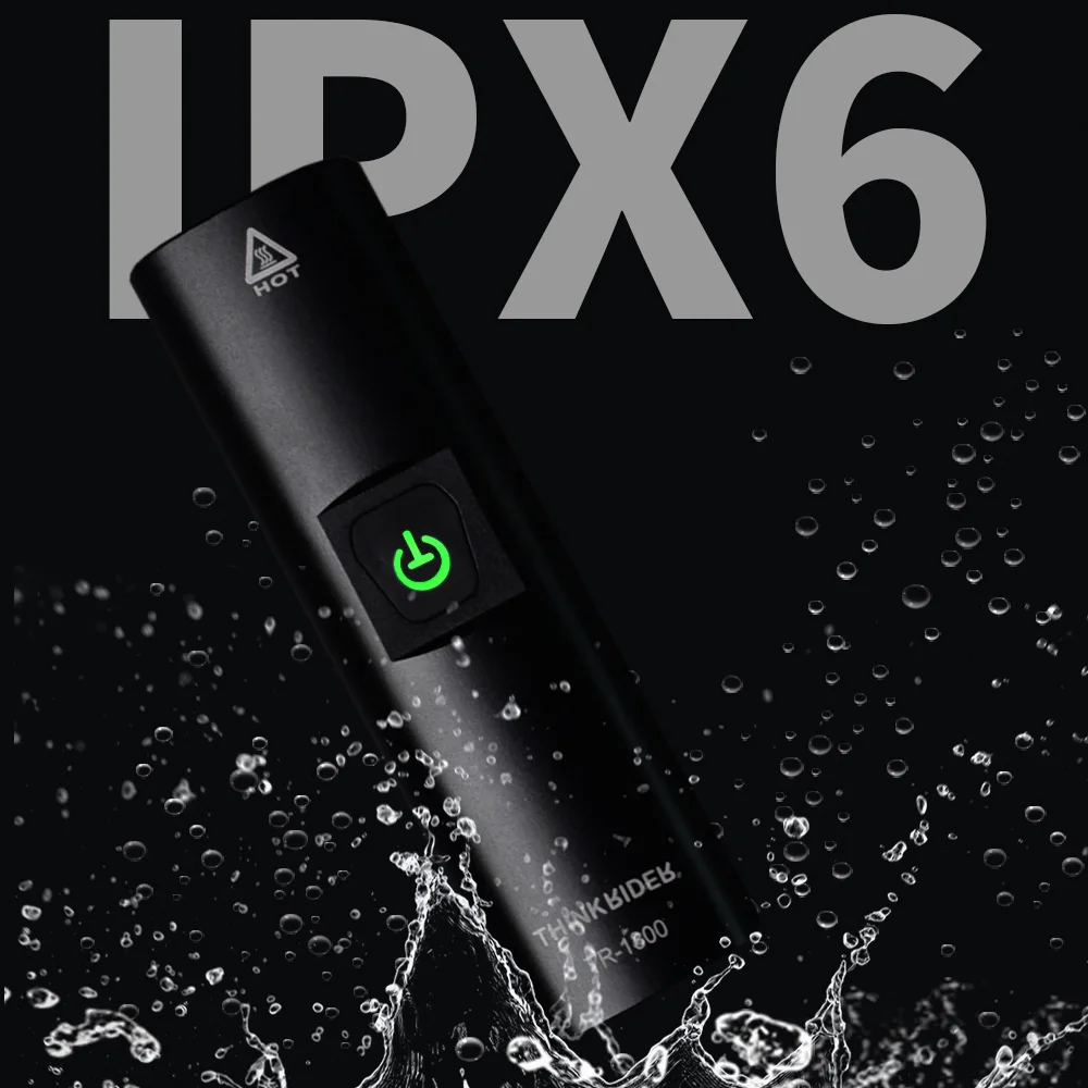ThinkRider Waterproof 1300 Lumen 4500mAh USB Rechargeable Bike Light Led Front Flashlight Bicycle Light