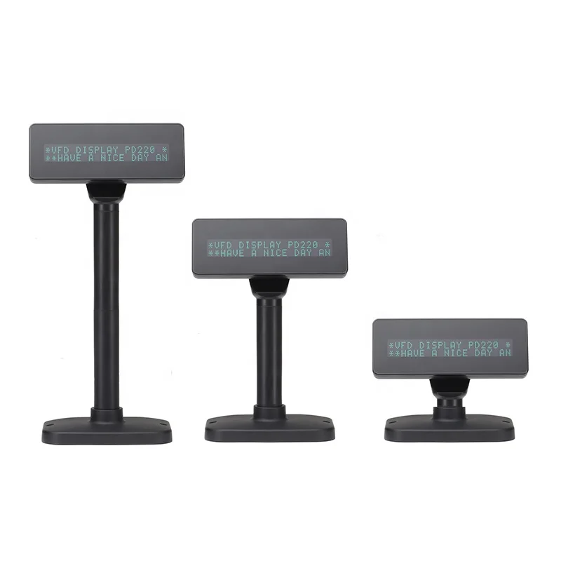 Indoor Customer Side 20 X 2 Lines Pole LCD VFD Display