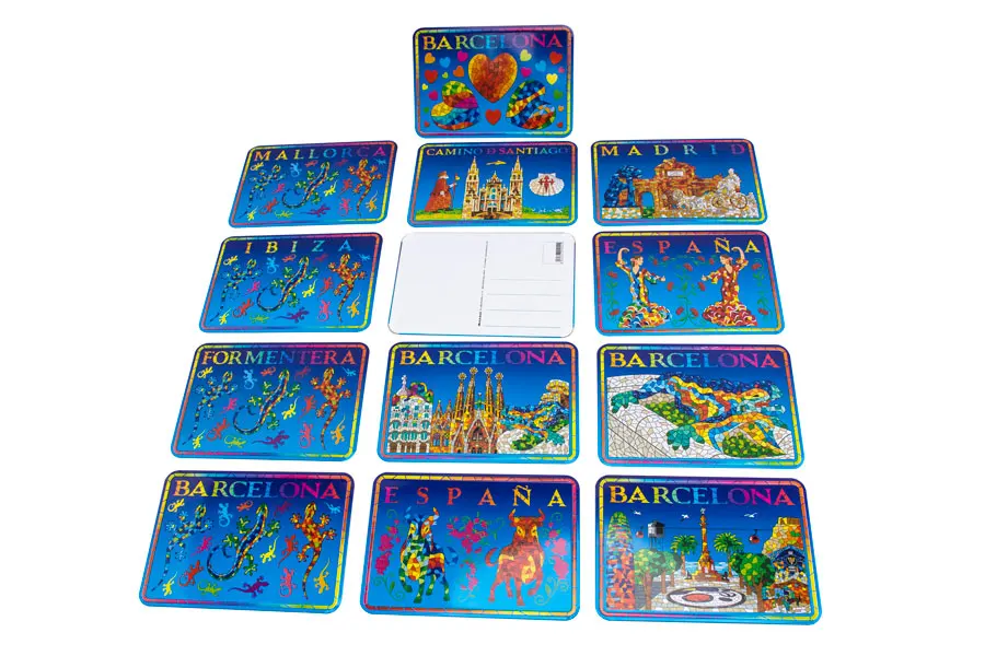 Wholesales metal postcard with magnet custom printed tin sign