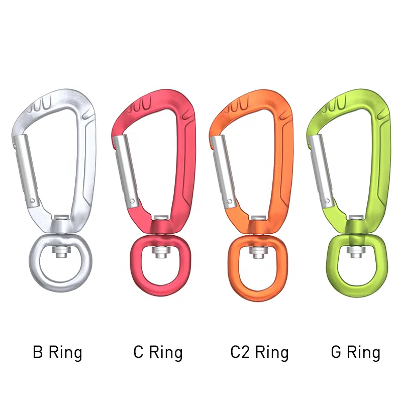 Aluminium Swivel Carabiner with Rotation Ring for Pet, Dog Leash Harness, Keychain Clip (ST1305S)