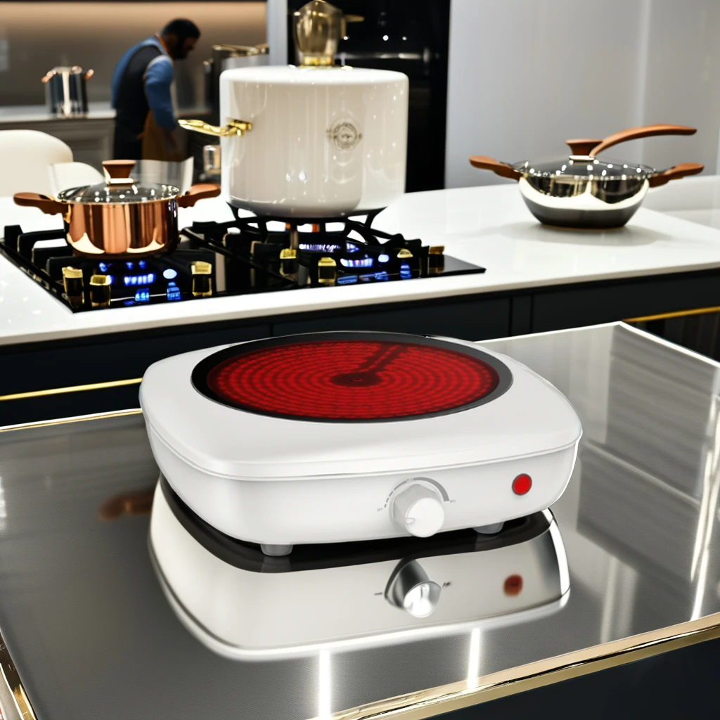 High Quality 1300W Single Burner Ceramic Cooktop Portable Iron+Glass Plate Electric Hob for Household Use