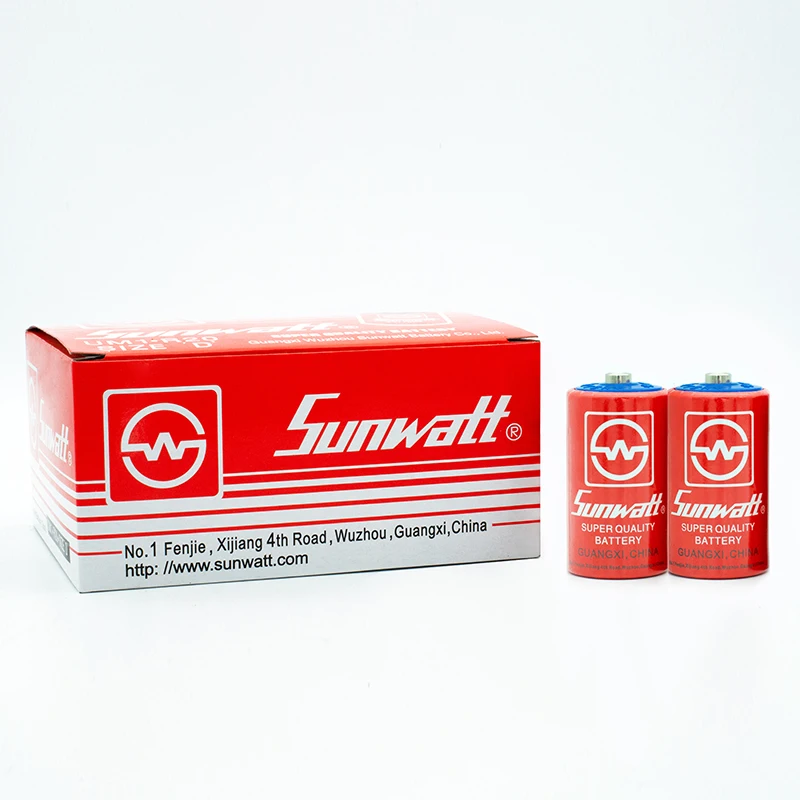SUNWATT R20 UM1 Heavy Duty Battery Size D High Performance Primary Batteries