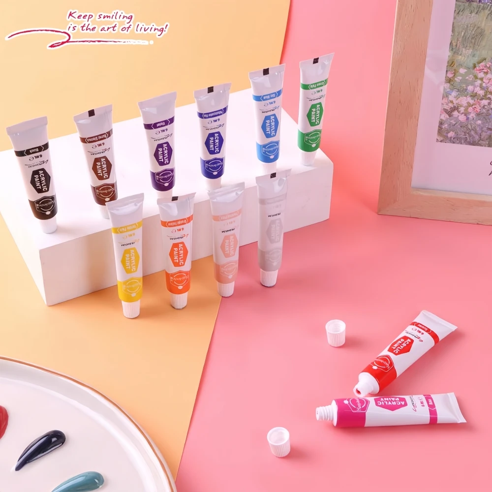 Keep Smiling 12colors 6ml Non-Toxic Water Color Paint Set Supplies Watercolor Paint Tube Set For Artist