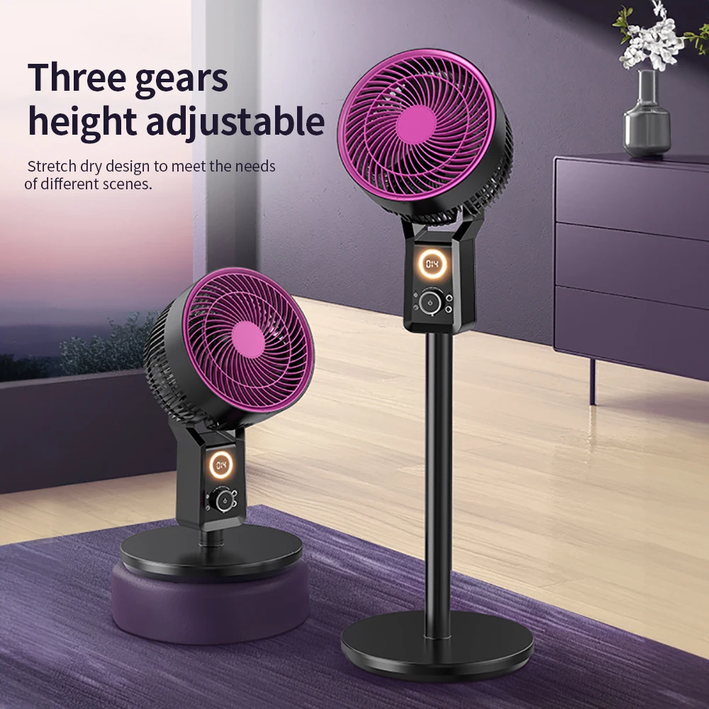 IMYCOO New Design Height Adjustable Floor Standing Fan Portable Desk Air Circulator Standing Oscillating Fan With Remote Control