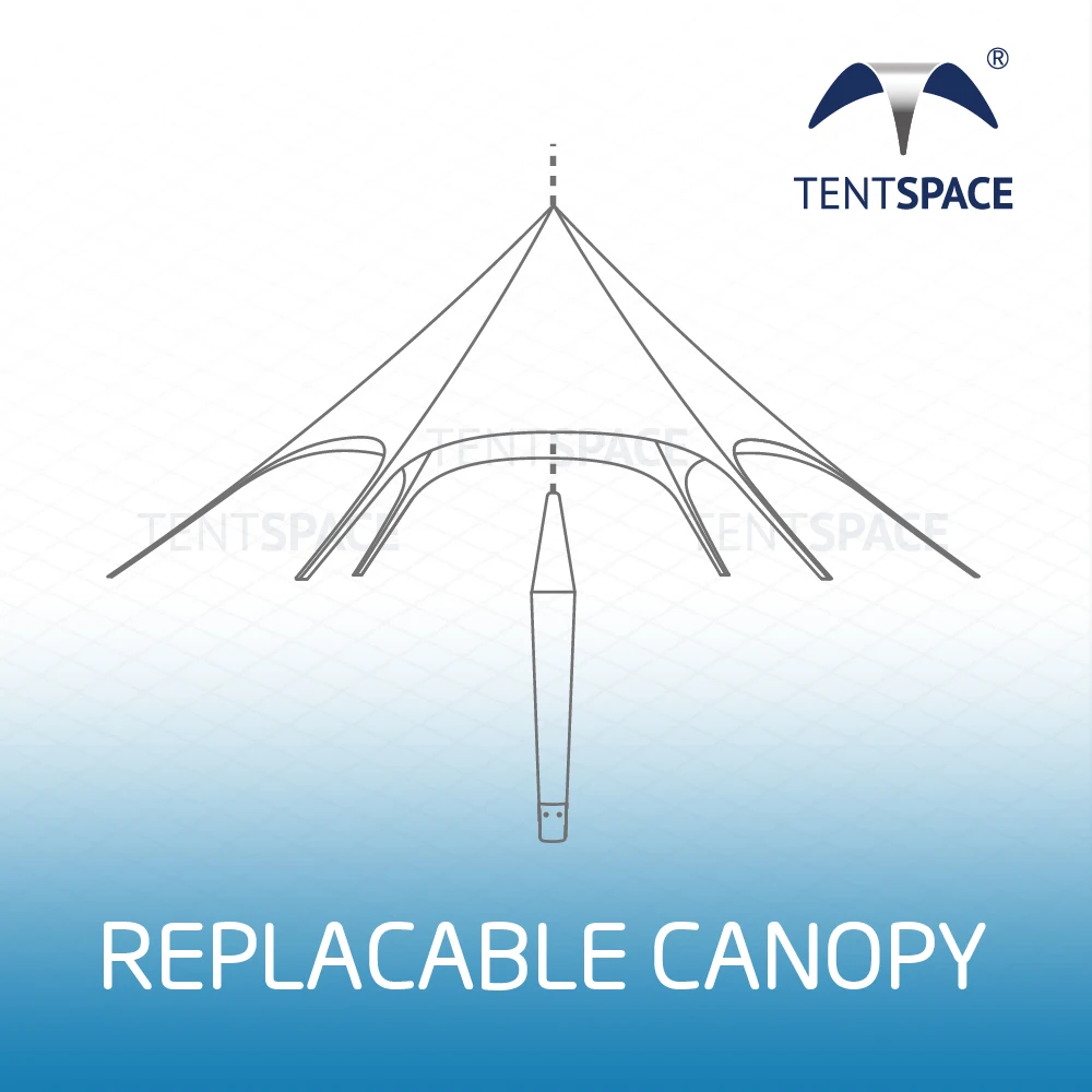 Star shaped marquee mountain hiker customized camping spider canopy tent for outdoor big event