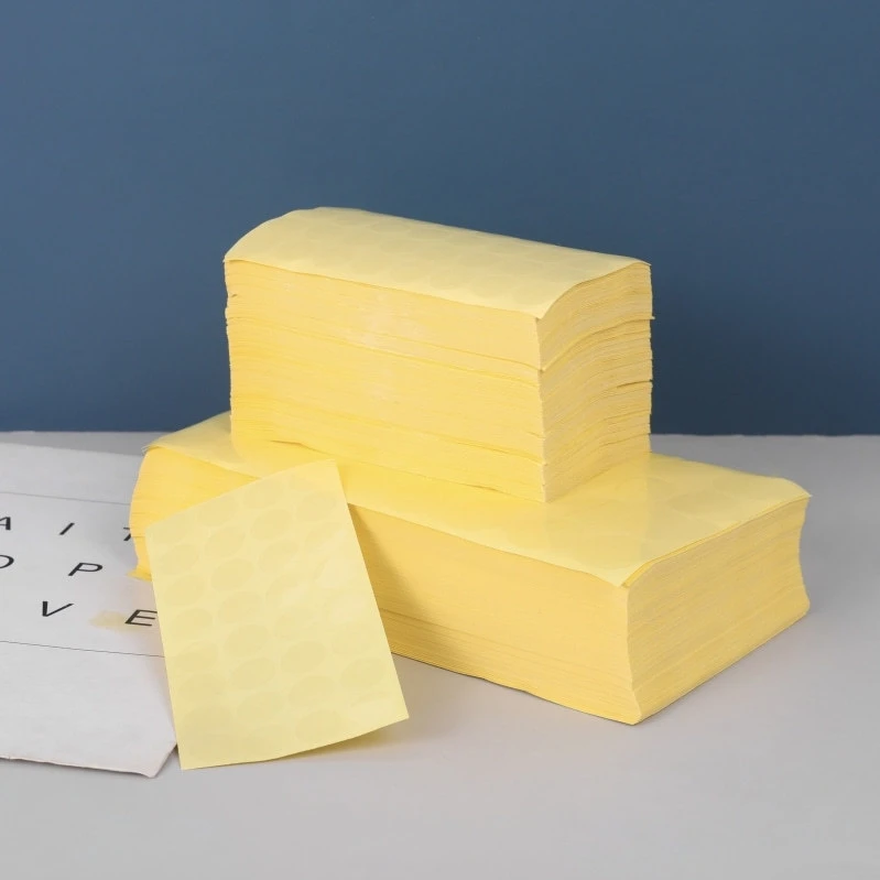 Label Super Gloss transparent Retail Packaging Envelope box Seals sticker Round Circle Wafer Seal Labels