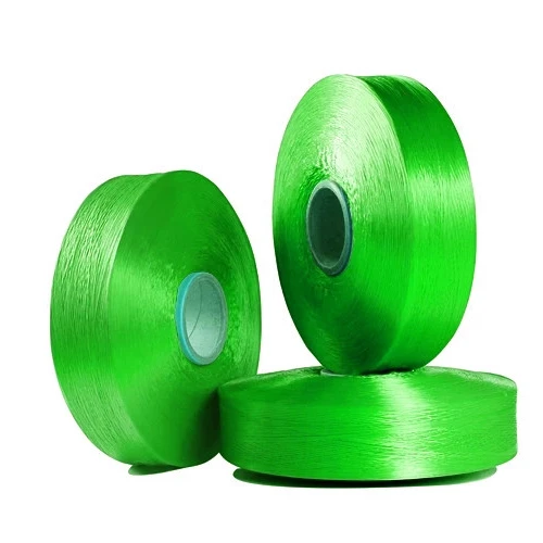 In Stock Green Fluorescence Polypropylene PP Yarn 300D/1800D/900D/600D High strength Polypropylene PP Yarn Customized
