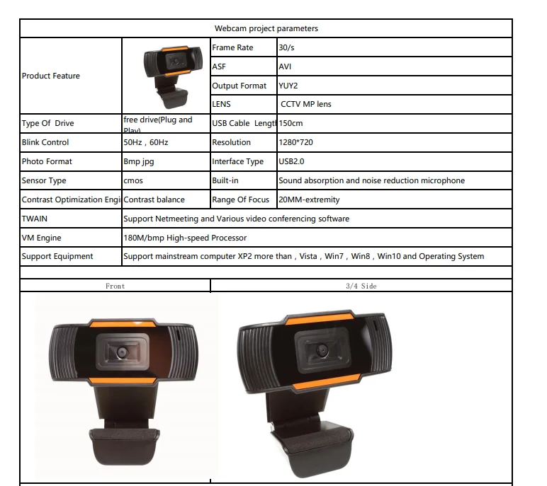 2020 HD 720P PC камера, веб-камера для школы, учебы, видеозвонков, встреч, вещания