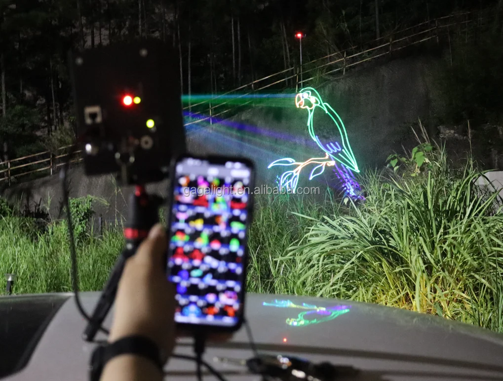 3W  mobile phone App controls laser light stage light interactive stage light party family activities convenient and fun
