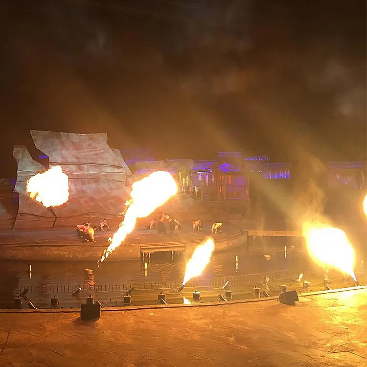 Glaring  Music Fire Water Outdoor Flame Performance Water Fire Fountain