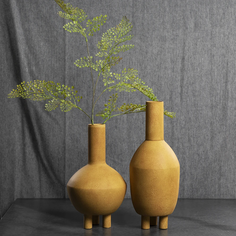 Merlin Living  rocket shape Wabi sabi Retro vase New design modern flower vase living room home decor for ceramic clay vase