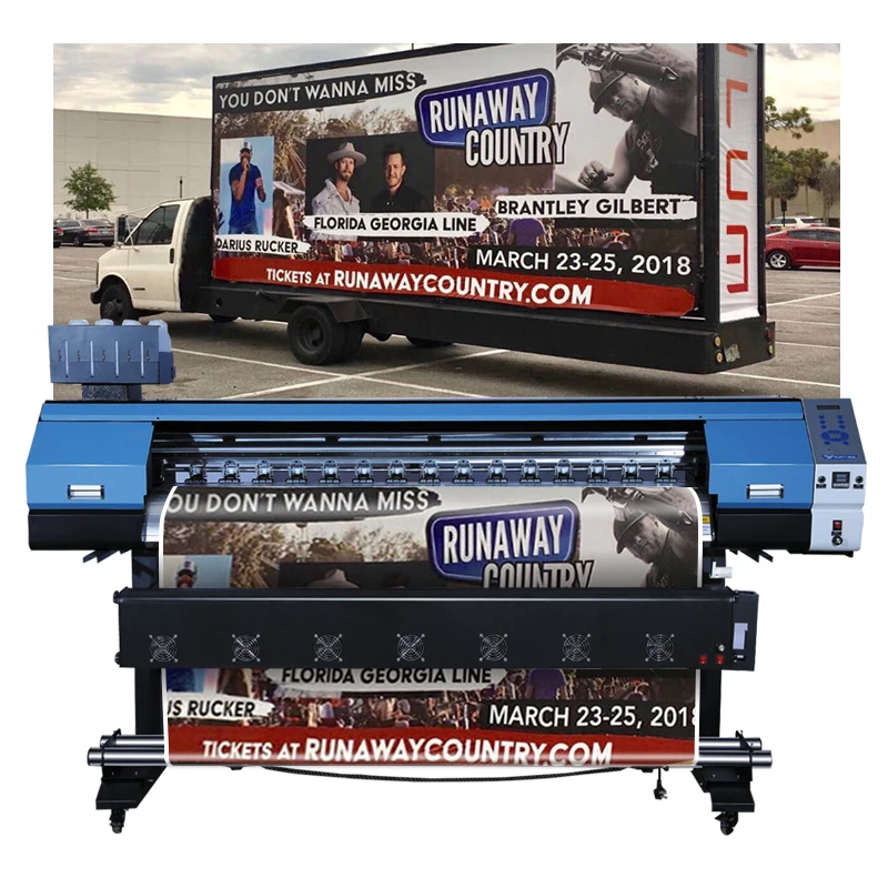 Hot sell 1.8m print head plotter dx7 1440 dpi eco solvent printer 2020