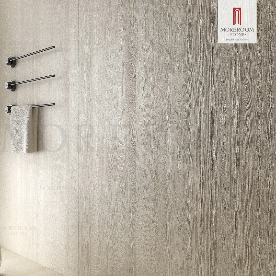 Villa Glazed Cream Beige Marble Sabbia Wood Look Porcelain Tile Flooring Large Format Matte Finish