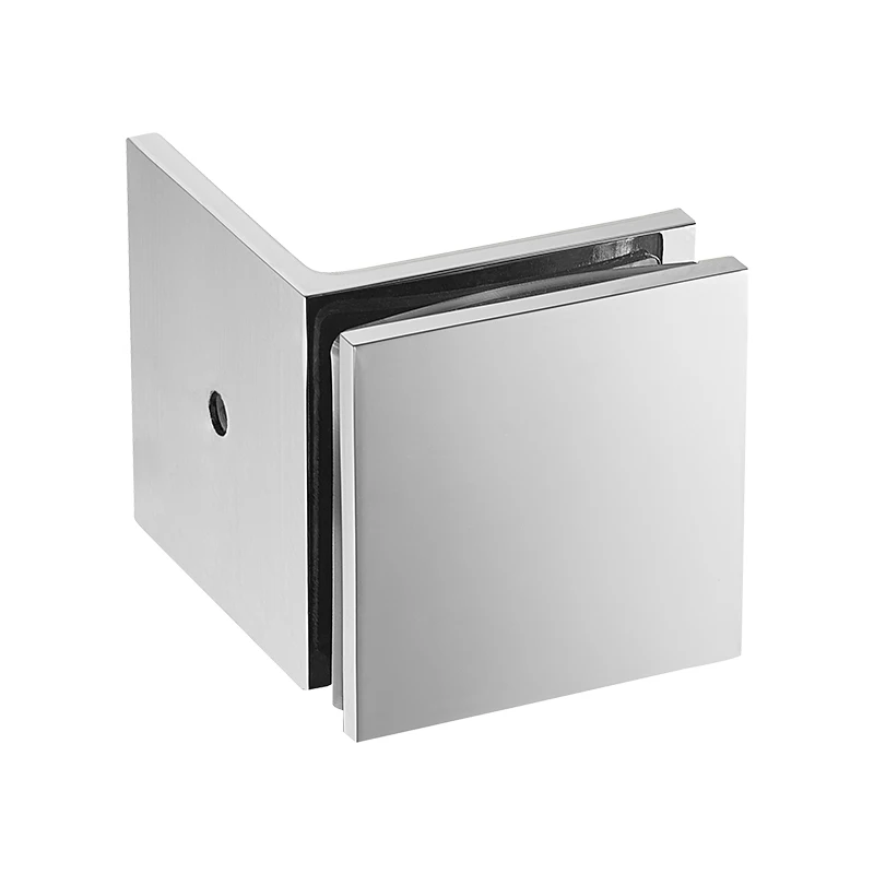 Brass Solid Casting Wall Shelf Clamp Wall Mounted square Glass Clip for Shower Room