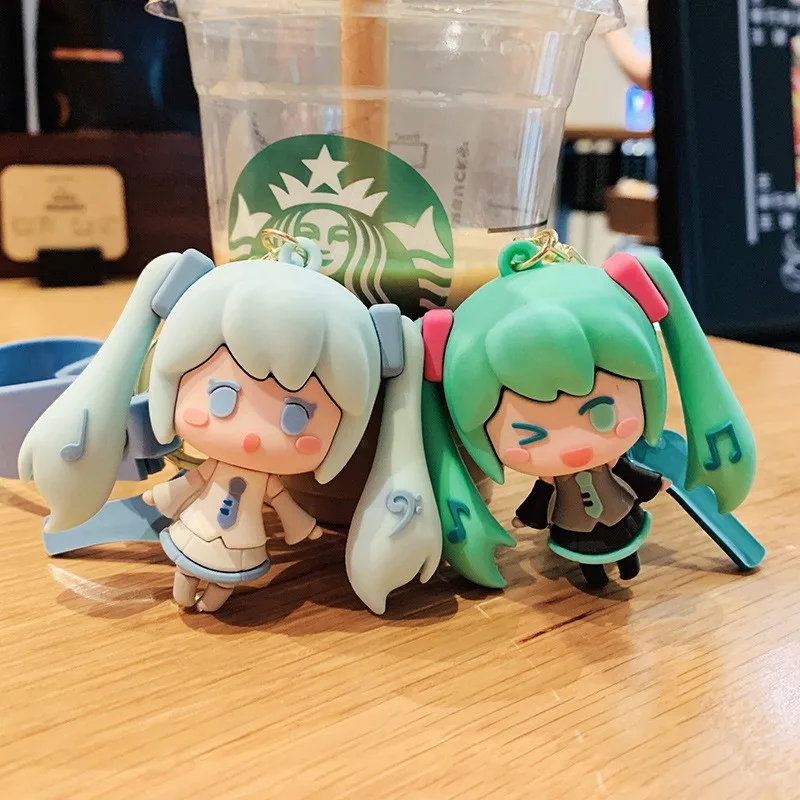 Японский стиль милый мультфильм Hatsune Miku резиновый брелок автомобильный Рюкзак Кулон оптовая продажа