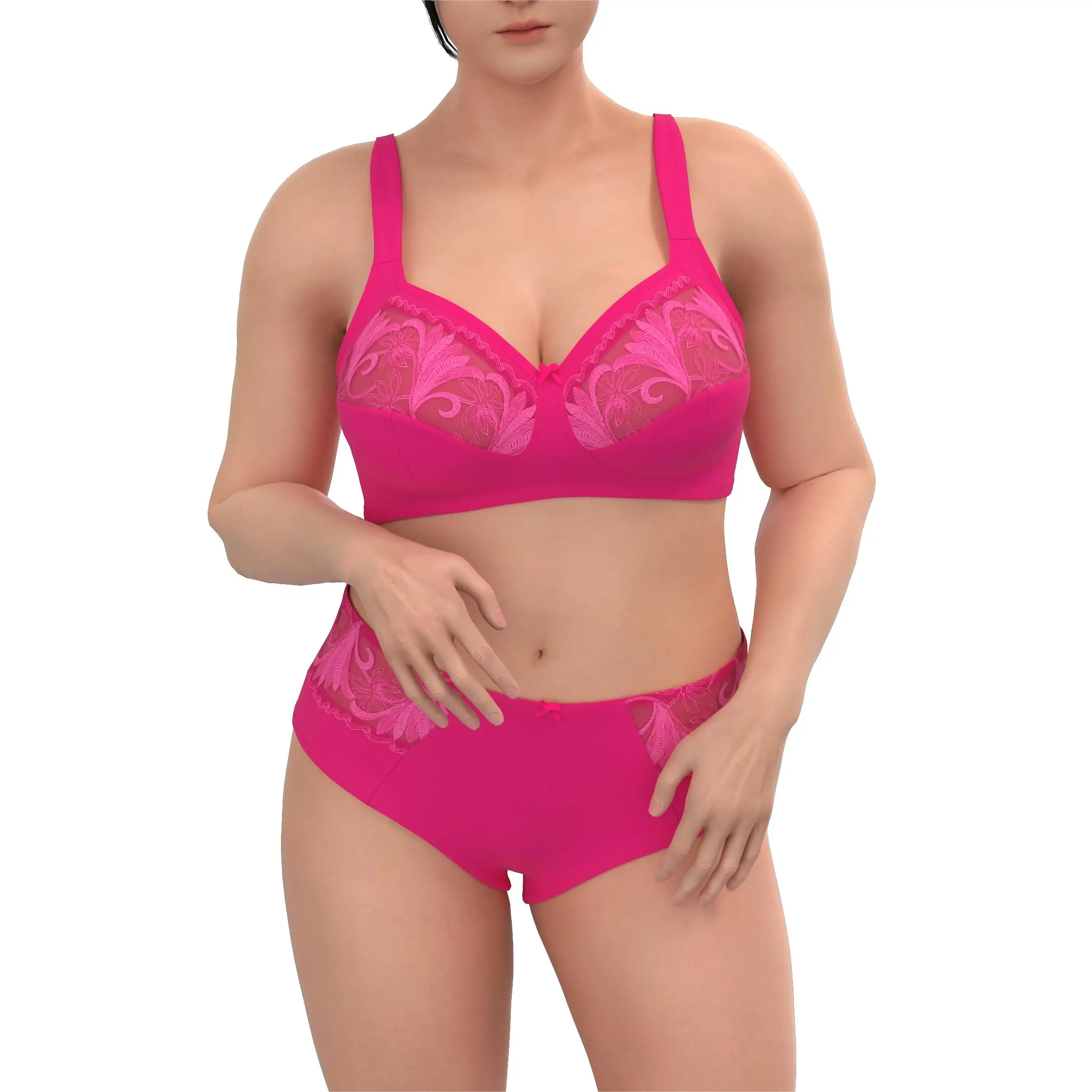 Big Bra Plus Size Womens Underwear f g h I k Cup  Female Bra and Panty Set