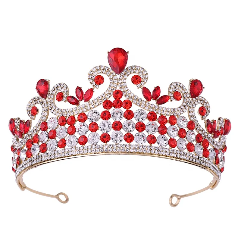 Fashion Crystal Rhinestone Hair Jewelry Headdress Queen Prom Princess Crowns Tiaras For Girls