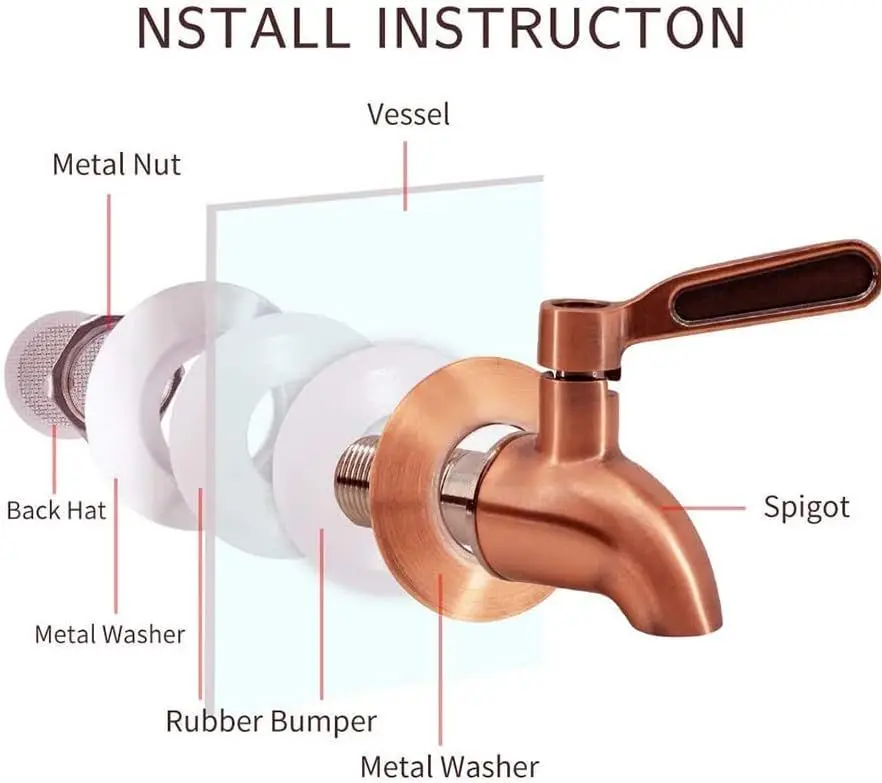 2 Piece metal Stainless Steel Juice Beer Faucet stainless Steel Juice Beer Barrel Tap multifunctional faucet