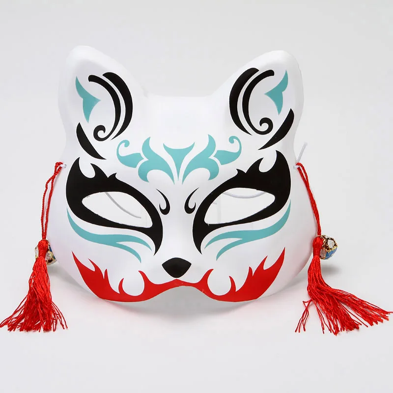 Factory Wholesale Personality Half Face Cat Mask Anime Fox Cosplay Dance Party Stylish Mask Party Mask Halloween