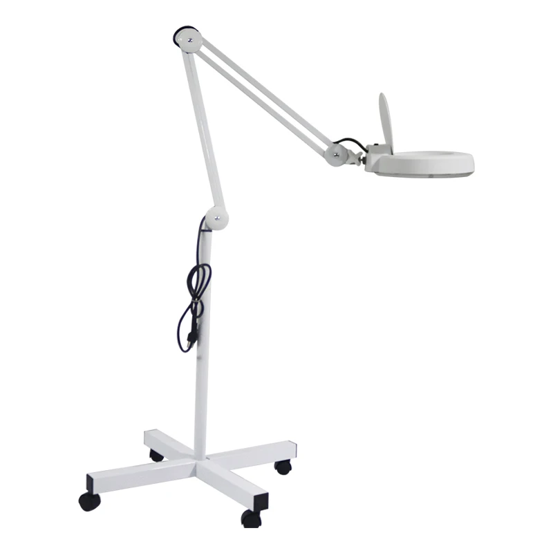 Facial LED magnifying lamp with adjustable Gooseneck Standing Light for Beauty salon