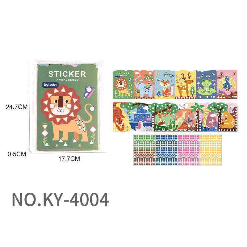 3d animal Fun Baby Puzzle Origami Folded Paper Cut Diy Children paper-cut Handmade Papers Crafts Set Origami Toys game