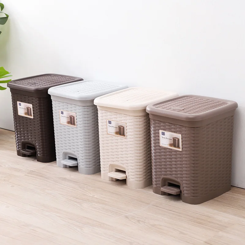 6L/10L waste bins home cleaning products garbage bin plastic trash can kitchen trash can trash can pedal bin with lid