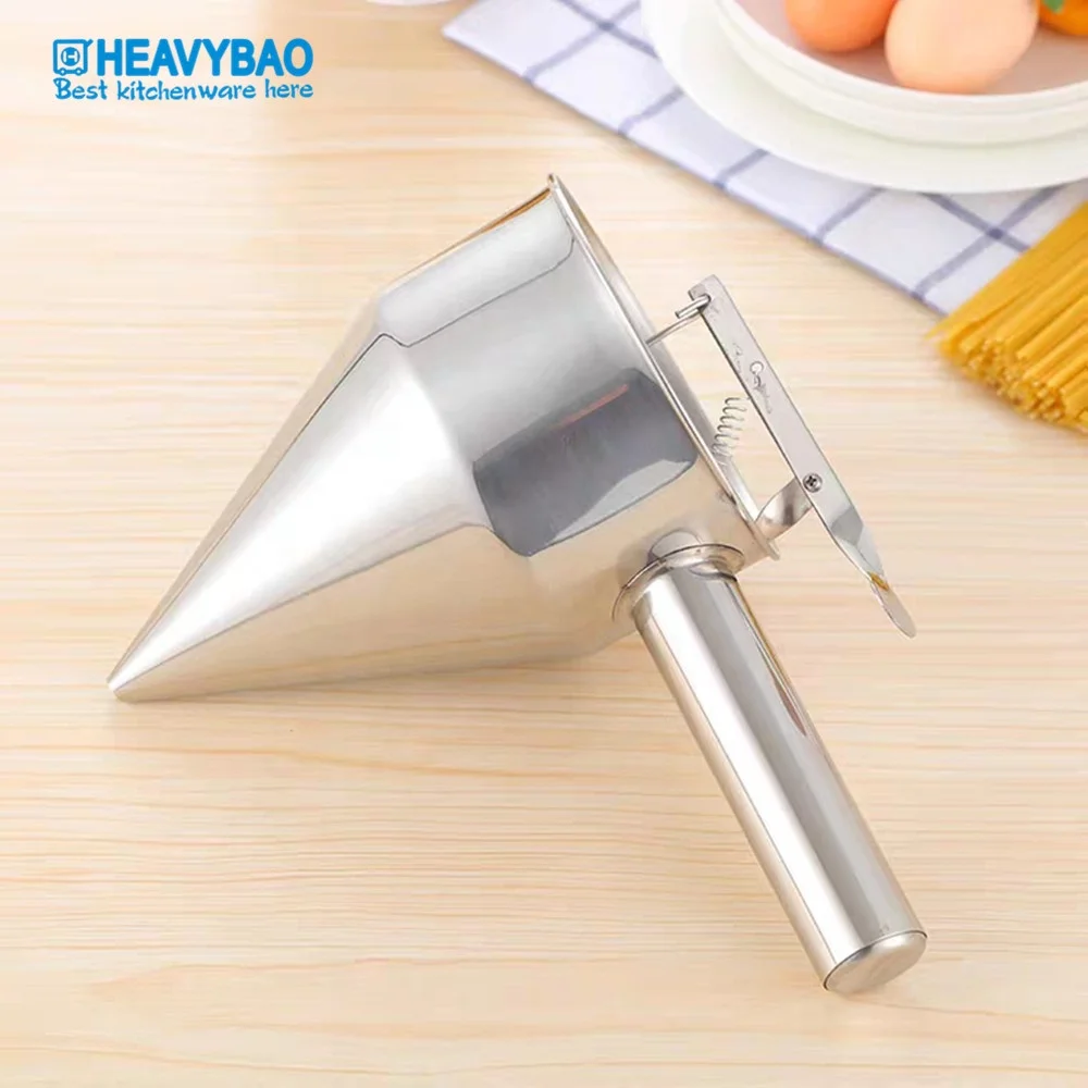 
Heavybao Metal Funnel Durable Stainless Steel Kitchen Funnels Ideal for Transferring of Spices Liquid 