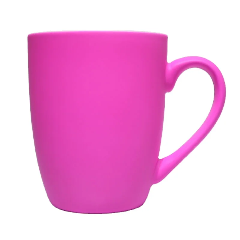 
2020 Novel European Ceramic Belly Coffee Mug Porcelain Soft-Touch Silicone Cup Red Color Mug 