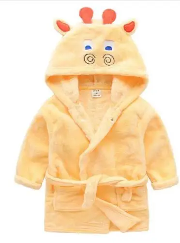 China  Factory Kids Baby Girls Boy Flannel Night Animal Design Bathrobe Sleepwear Homewear Pajamas Clothing with logo