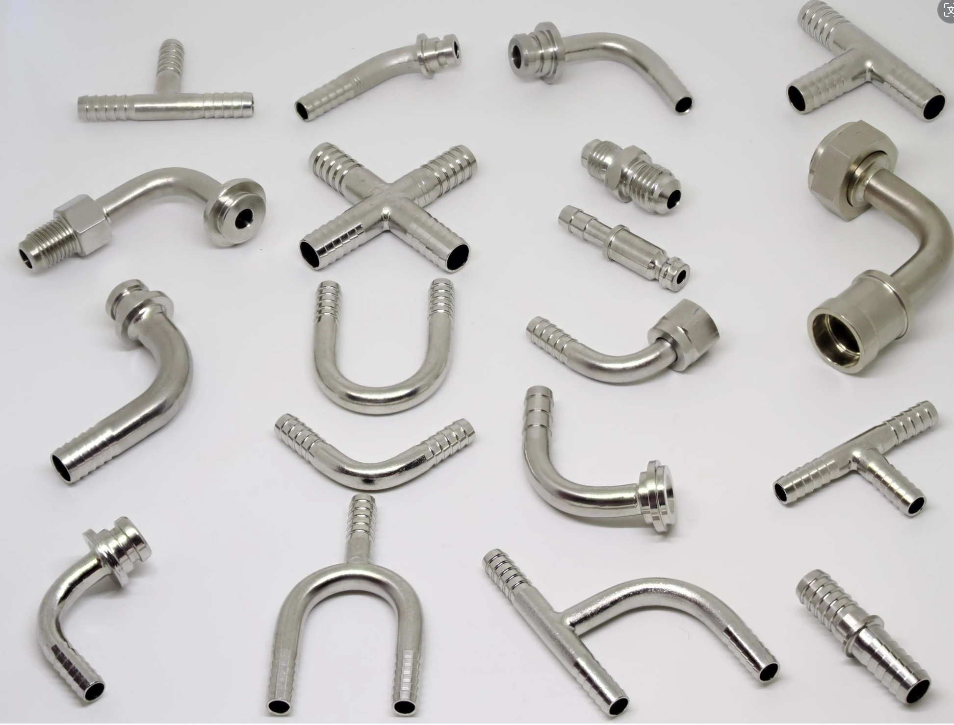 Custom Size beverage dispenser 1/4 barb stainless steel fitting Hose Barb Splicer