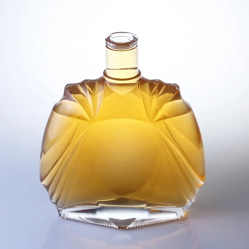 Wholesale Custom High Quality 700ml 750ml Clear Rum Gin Liquor Glass Bottle With stopper Manufacturer