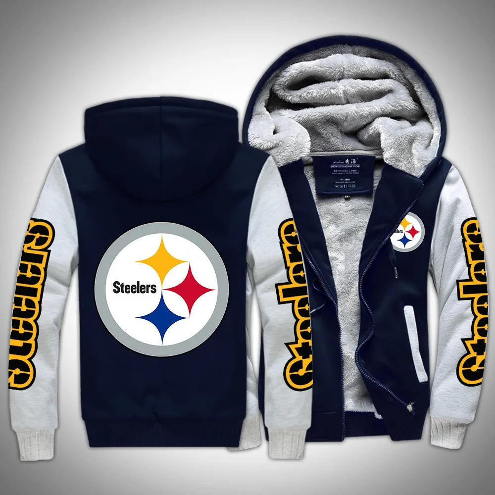 As your choice Keep Warm Sweatshirt Winter Coat NFL Hoodie With Zipper