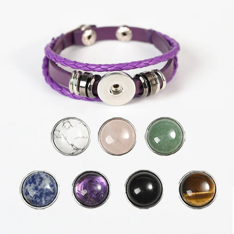 Weave Selling 100% natural Hot Selling Natural crystal bracelet button crystal original stone handmade DIY jewelry accessories