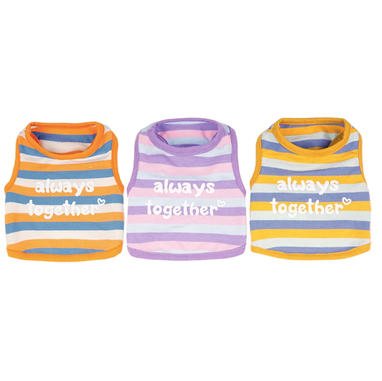 Striped Pet Dog 100% Cotton Tank Vest for Small Dogs and Cats, Sleeveless Tank Top for Puppy Boys and Girls