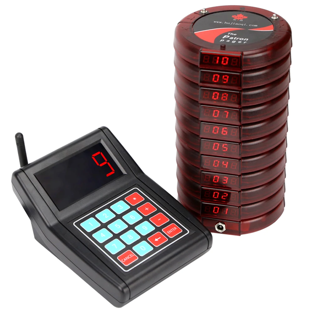 wireless fast food call equipment queue coaster pager/paging system  for restaurant