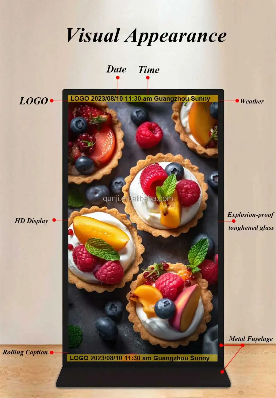 75 86 inch Indoor Android Lcd Monitor terminal network query publicity mall advertising machine Hd Lcd Led Digital Signage