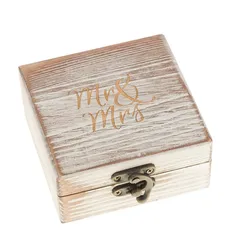 Antique white Mr & Mrs decorative jewelry box favor gift wedding ring box