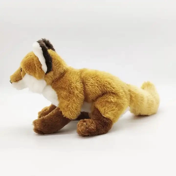 Custom Cute Plush Fox Toy  Lifelike Soft Stuffed Animal Toy Plush Fox