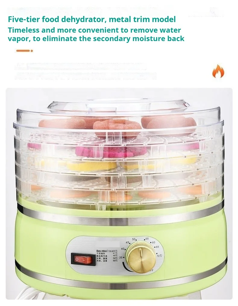 Household food dehydrating home air dryer resin Drying dehydrator machine 5 trays