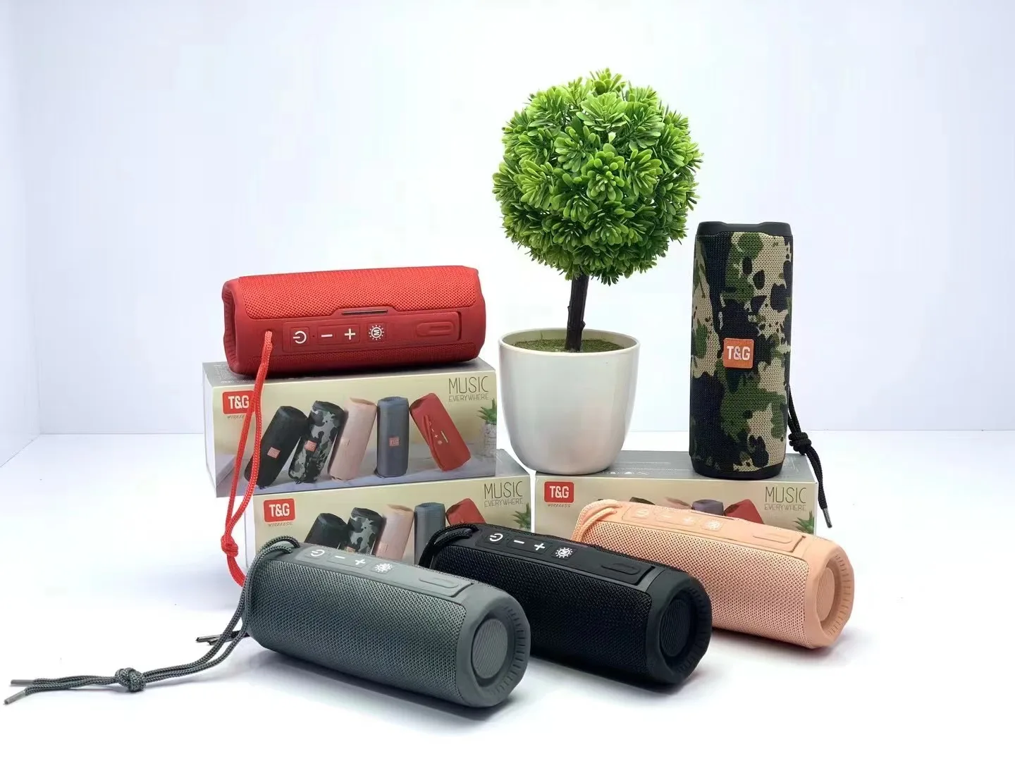 Tg-365 Sale High Quality Colorful Led Tws Rechargeable Portable Stereo BT Waterproof Surround Sound Speaker System