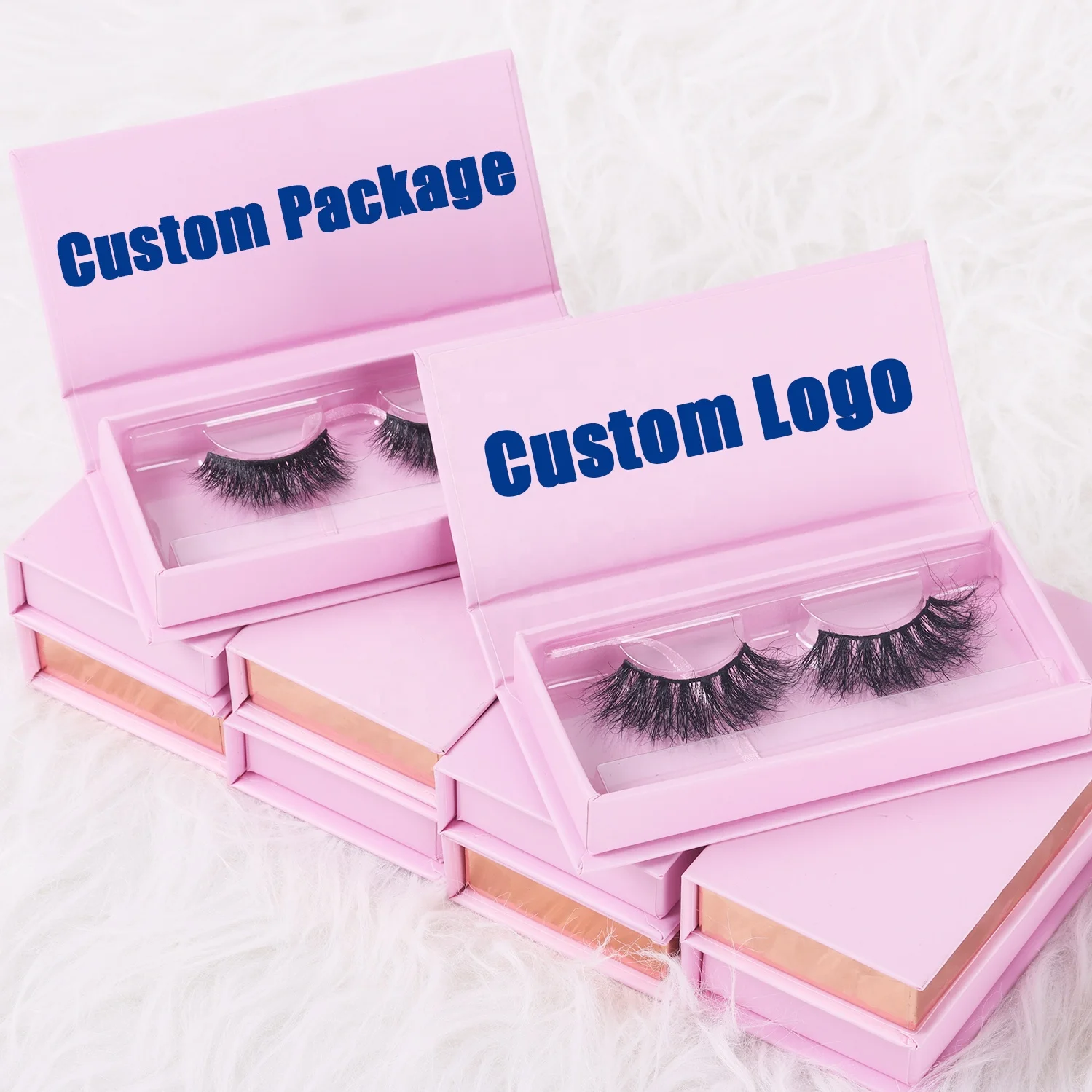 Free Eyelash Packaging Samples 18 mm 3d Mink Fluffy Lashes with Box Wholesale Vendor