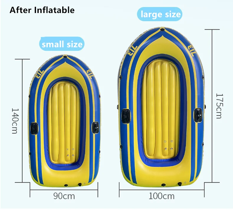Factory price PVC water inflatable boat outdoor water equipment inflatable fishing boat 2 person drifting Inflatable rubber boat