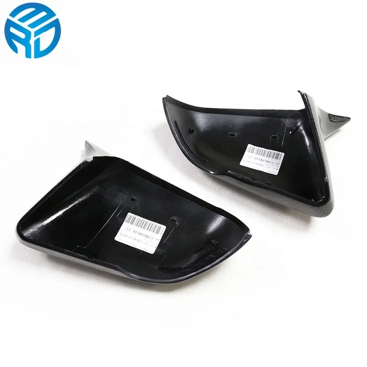 HGD M Style Mirror Cap for Ford Mustang 2015+ Replacing Mirror Cover Clip-on Carbon with Light