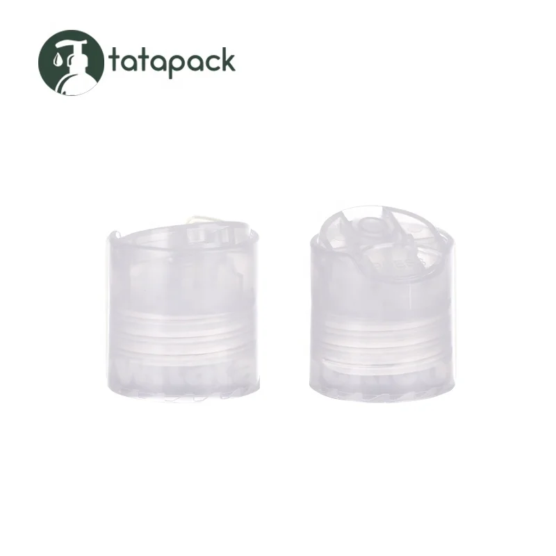 High Quality Dispensing Caps, Natural Polypropylene 24/410 Disc Top Caps for Plastic Packaging, available with Induction Liners