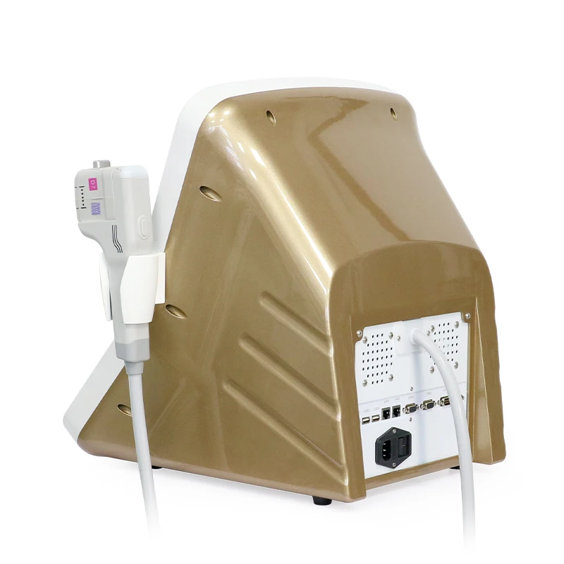 Double Hifu SMAS Face Lifting Skin Tightening Gold Hifu Ultrasound Vmax V-Max Wrinkle Removal Machine