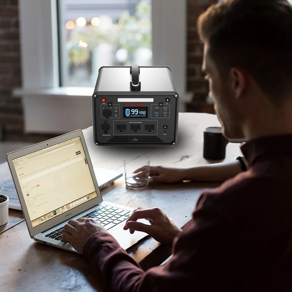 Mini Solar Energy System Power Bank Lifepo4 Lithium Battery  Solar Power Station Generator 1000w 1280wh