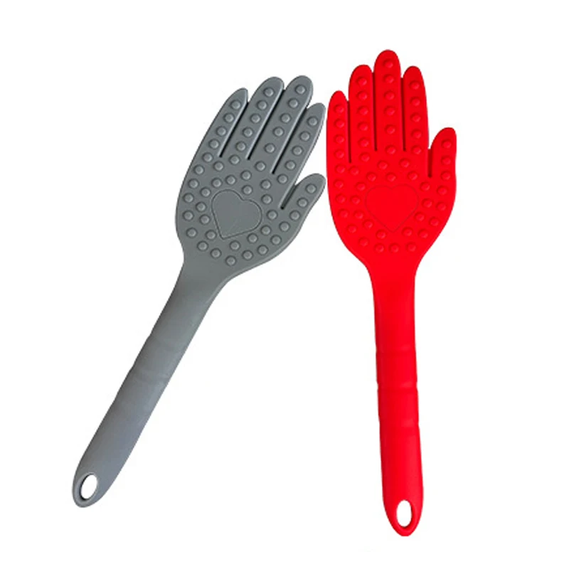 SANFAN Custom Meridian Shot Beat Board Pad Palm clap Hand Shape clap Silicone Massage Beating Stick