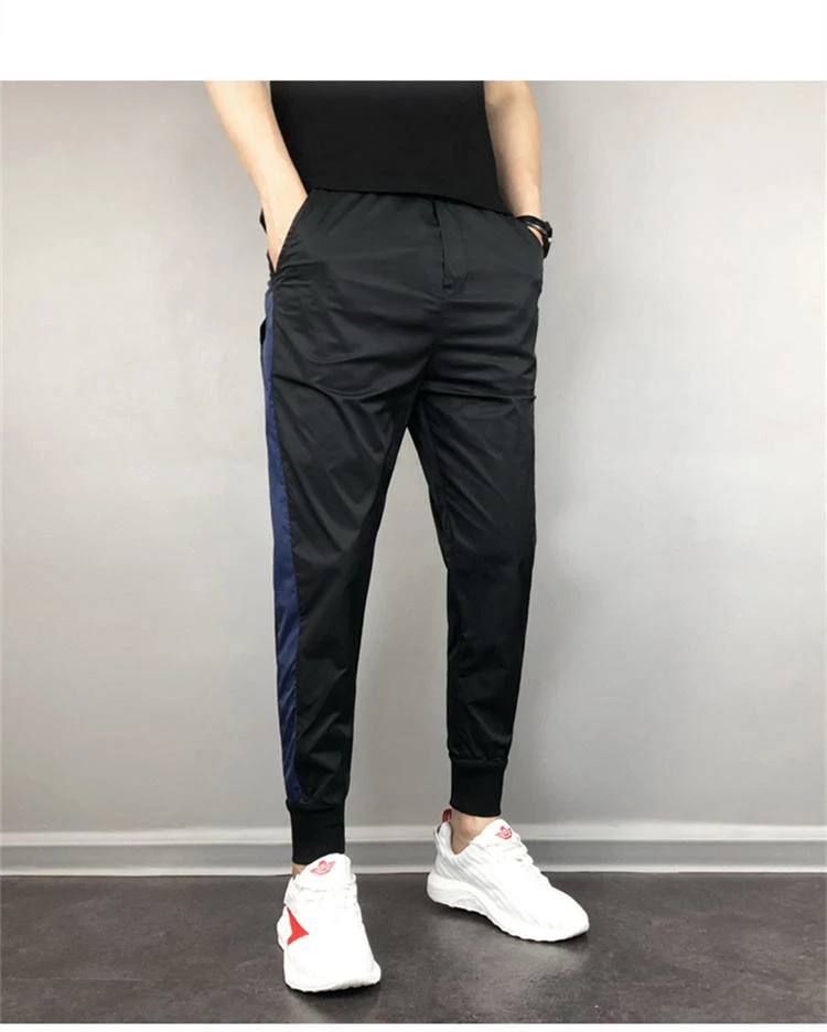 Custom Reflective Printing Unisex Lightweight Nylon Windbreaker Mesh Lined Sport Track Pants Drawstring Men Casual Running Pants