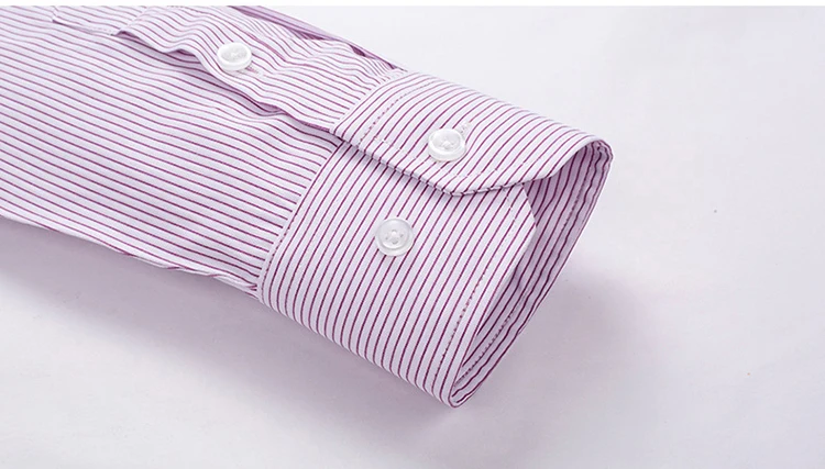 Business slim fit striped dress shirt 100 nylon long sleeve mens shirt