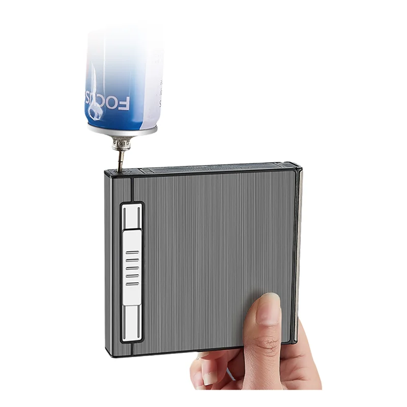 USB vintage lighter luxury cigarette case 20 cigarette of cool gentleman USB rechargeable electronic rechargeable lighter